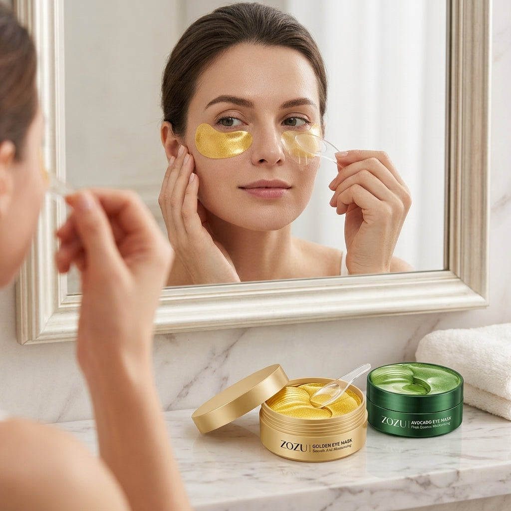 60/120 Pieces Eye Mask Avocado Gold Moisturize Firming Improve Eye Bags Eye Patches anti Wrinkle Eye Patches for Dark Circles