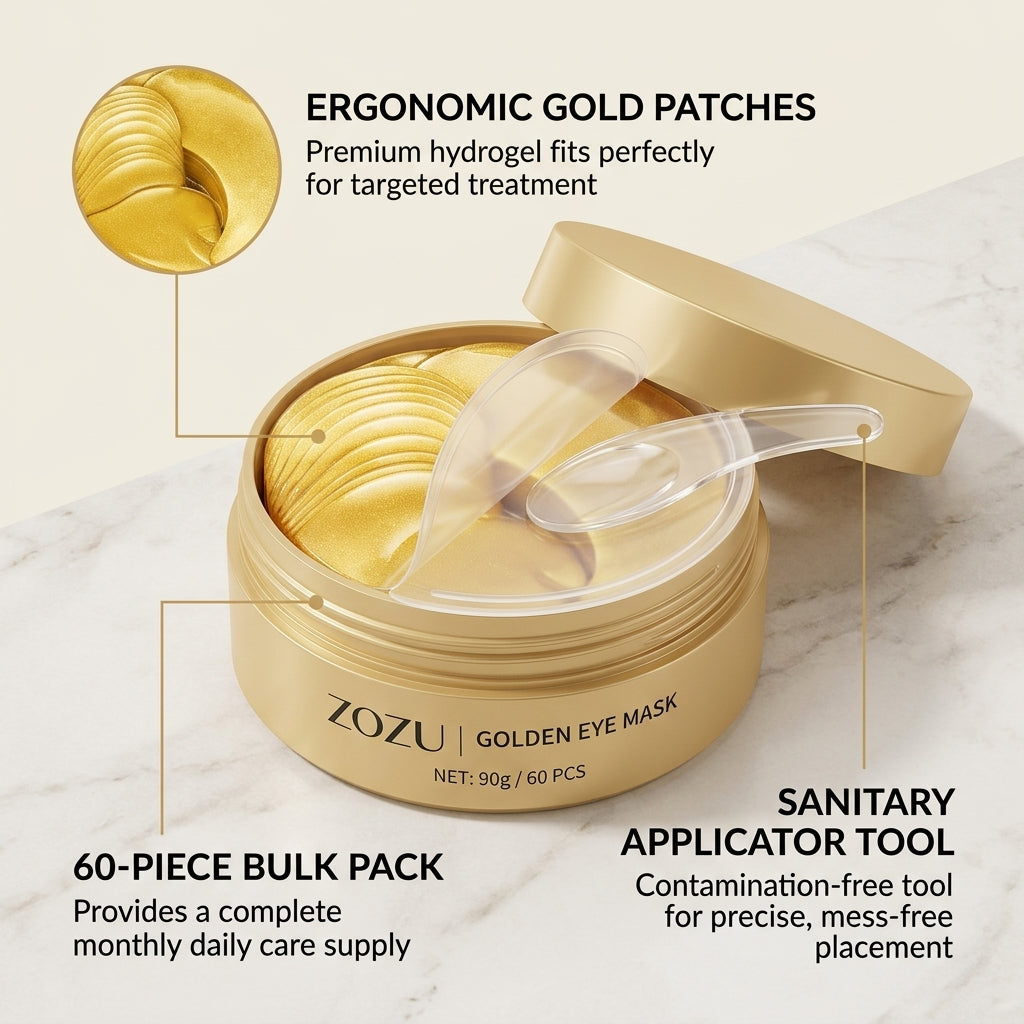 60/120 Pieces Eye Mask Avocado Gold Moisturize Firming Improve Eye Bags Eye Patches anti Wrinkle Eye Patches for Dark Circles