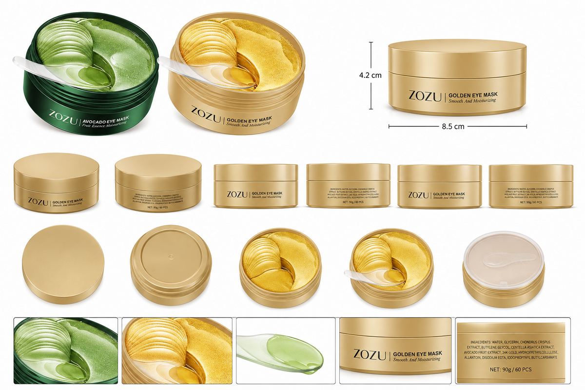 60/120 Pieces Eye Mask Avocado Gold Moisturize Firming Improve Eye Bags Eye Patches anti Wrinkle Eye Patches for Dark Circles